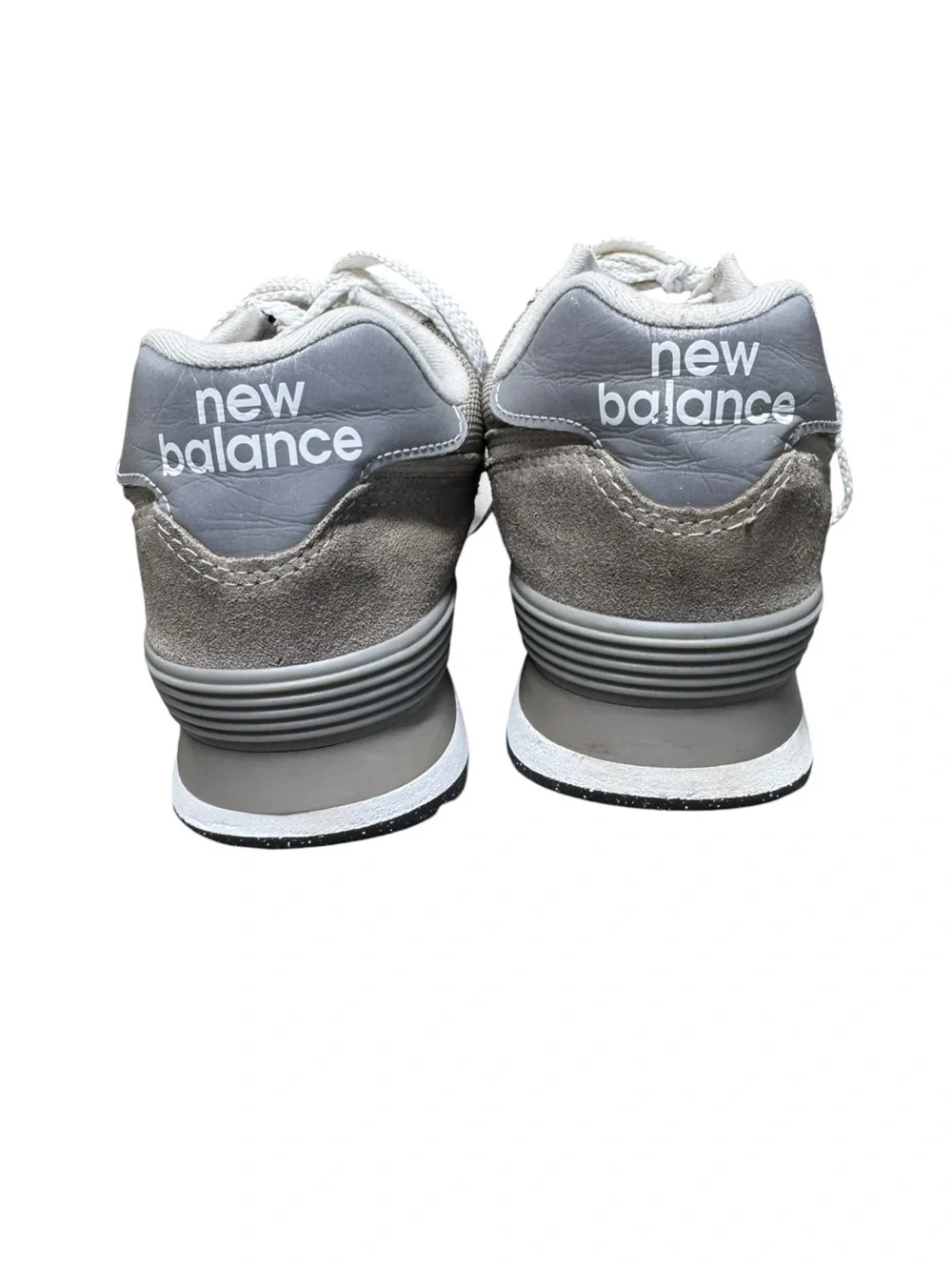 New Balance 574 Men’s Light Gray Suede & Mesh Runners